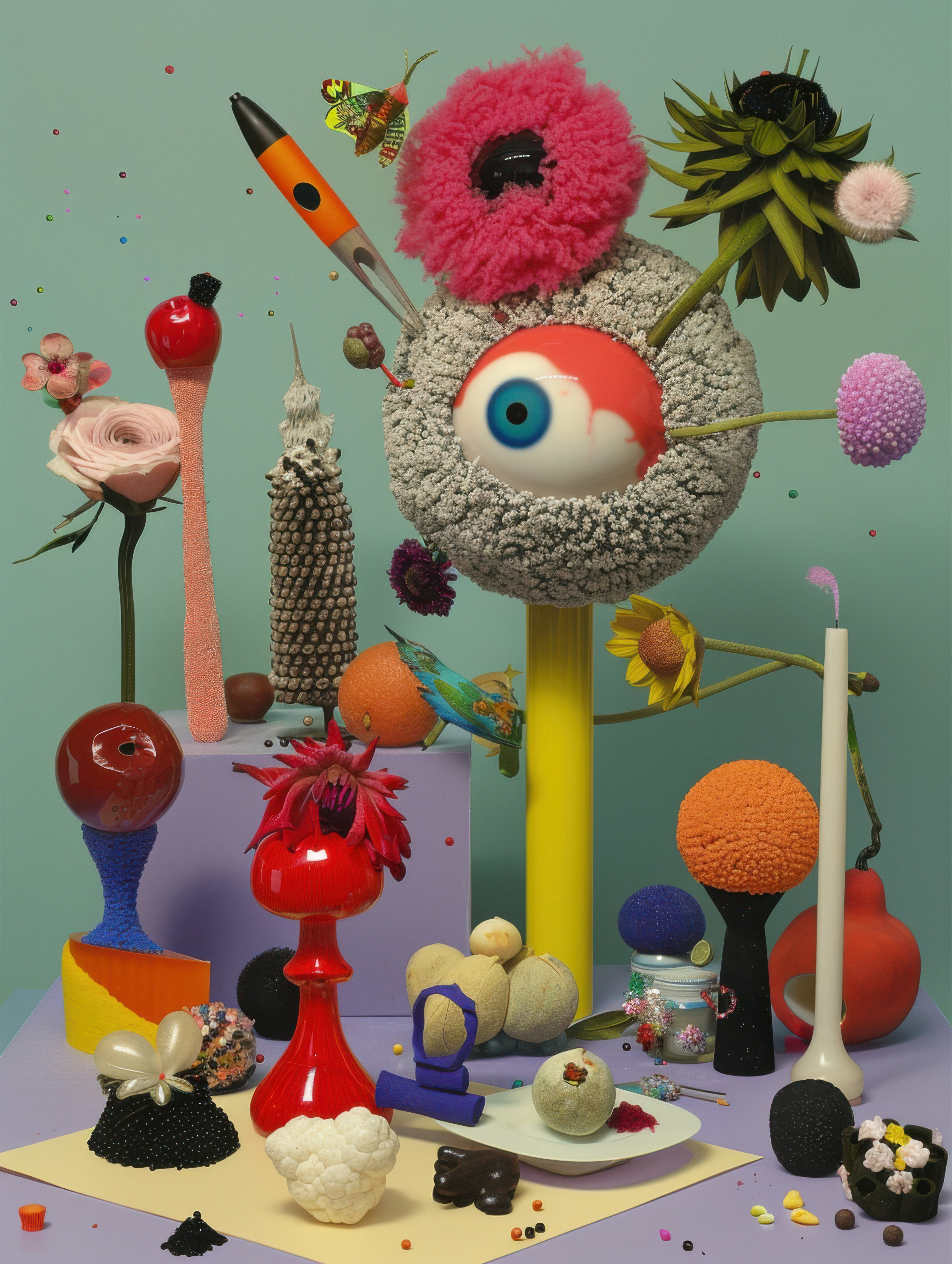 A table topped with lots of different types of items