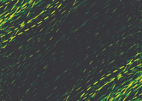 A green and black background with small white dots