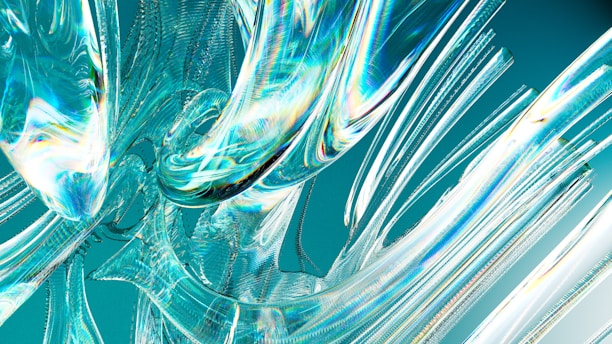 A close up view of a glass vase