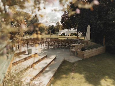Outdoor wedding venue lawn