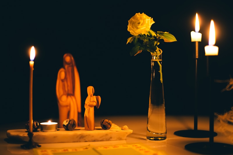 Ambiente romântico com velas