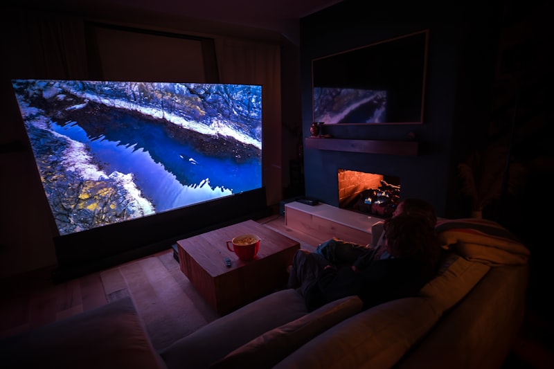 Finished basement with home theater and wet bar