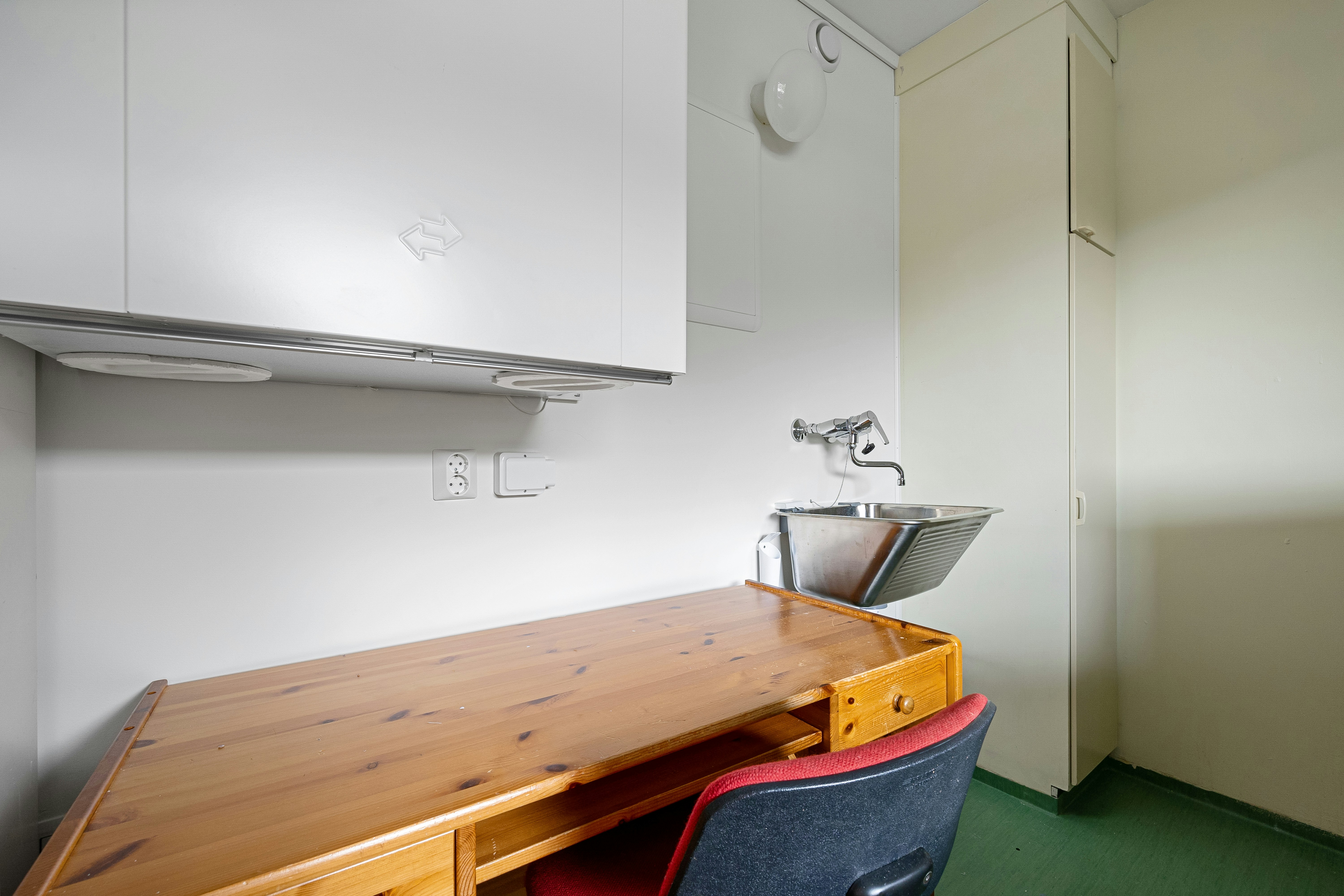 Student room interior with desk