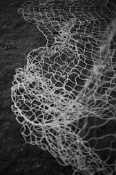 A black and white photo of a piece of wire