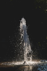A water fountain spewing out water into the air