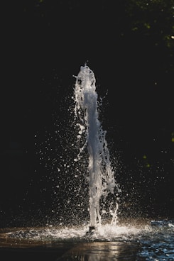 A water fountain spewing out water into the air