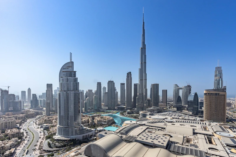 Panoramic view over Downtown Dubai