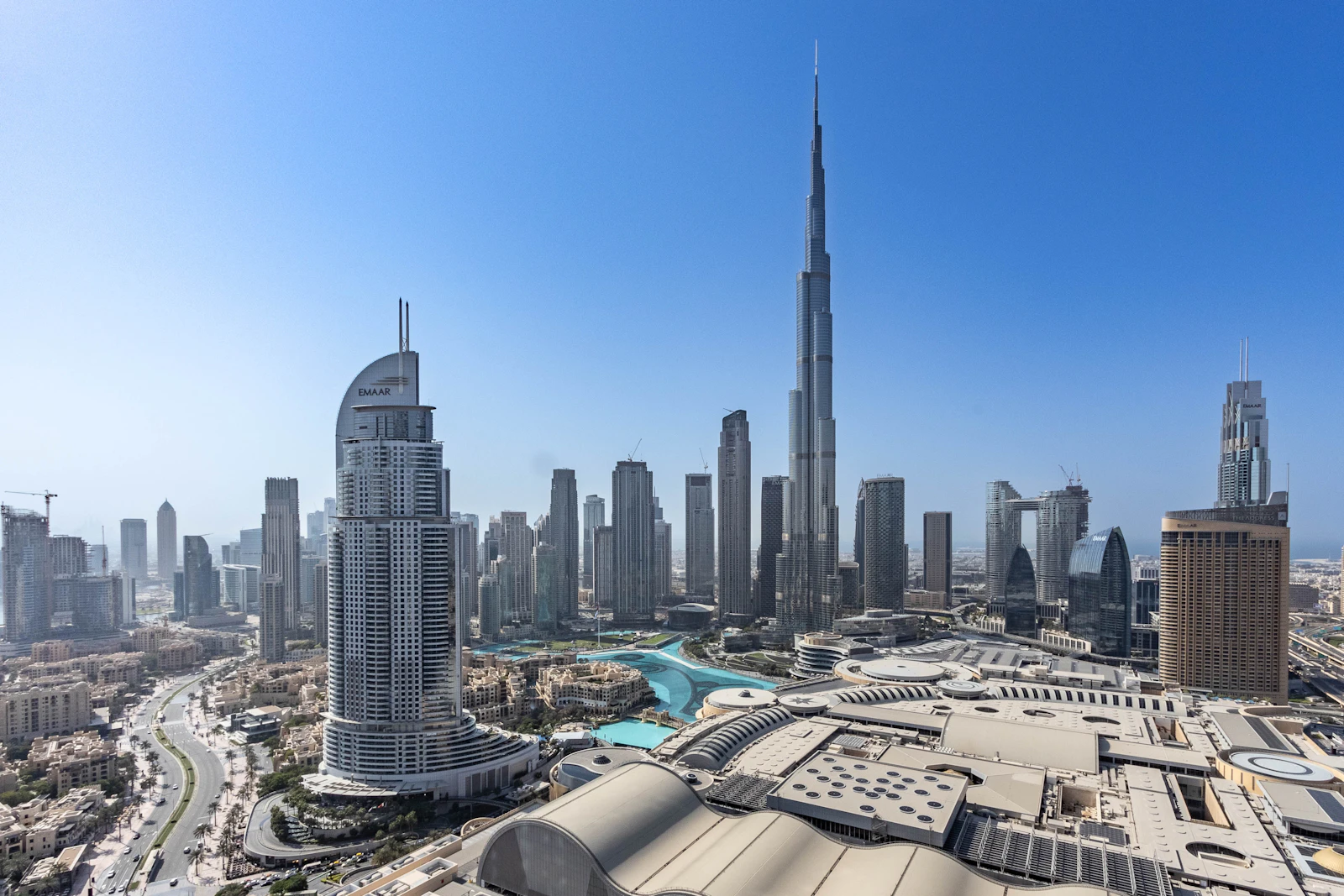 Downtown Dubai skyline with Burj Khalifa