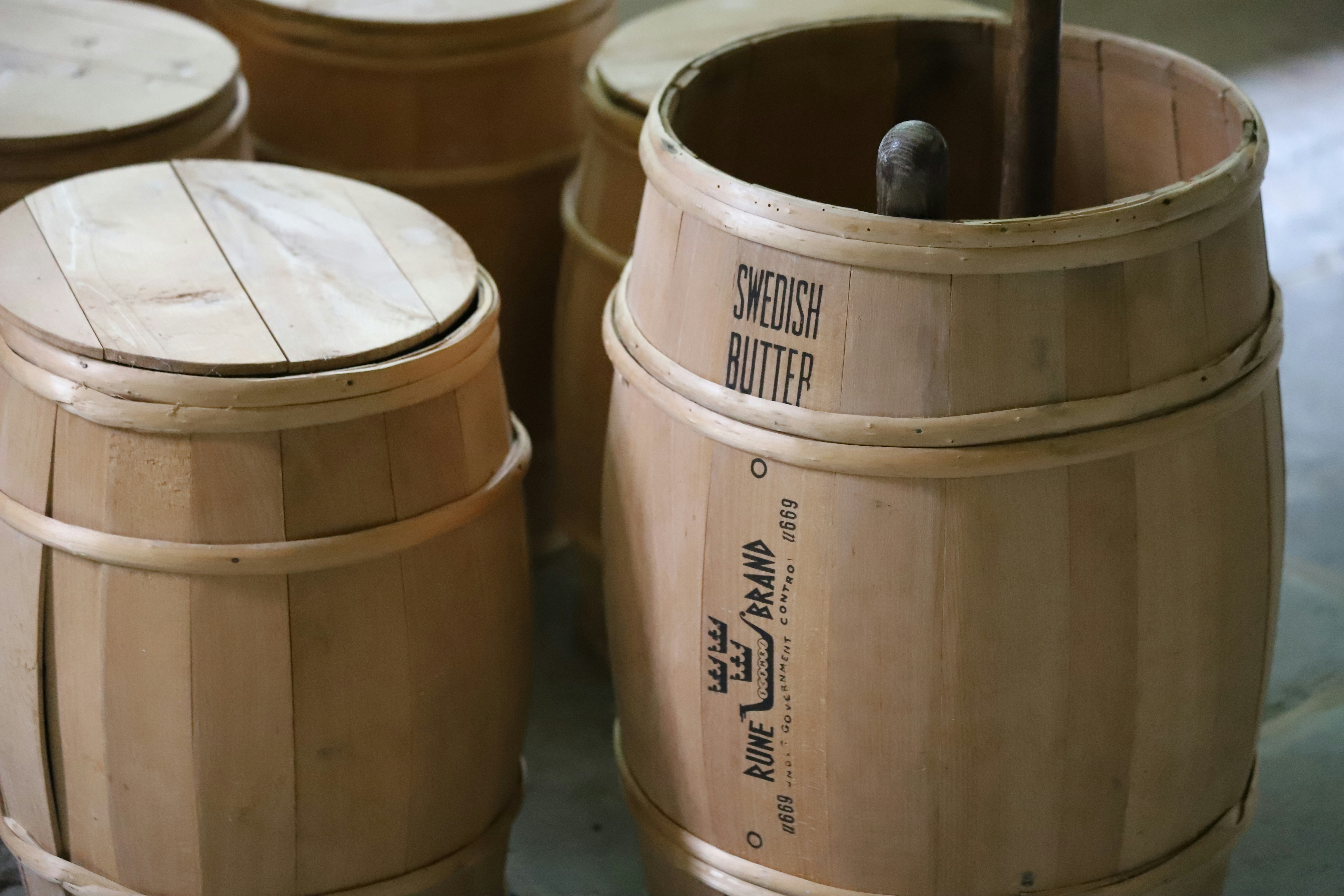 Wooden aging barrels for mirin fermentation - mirin