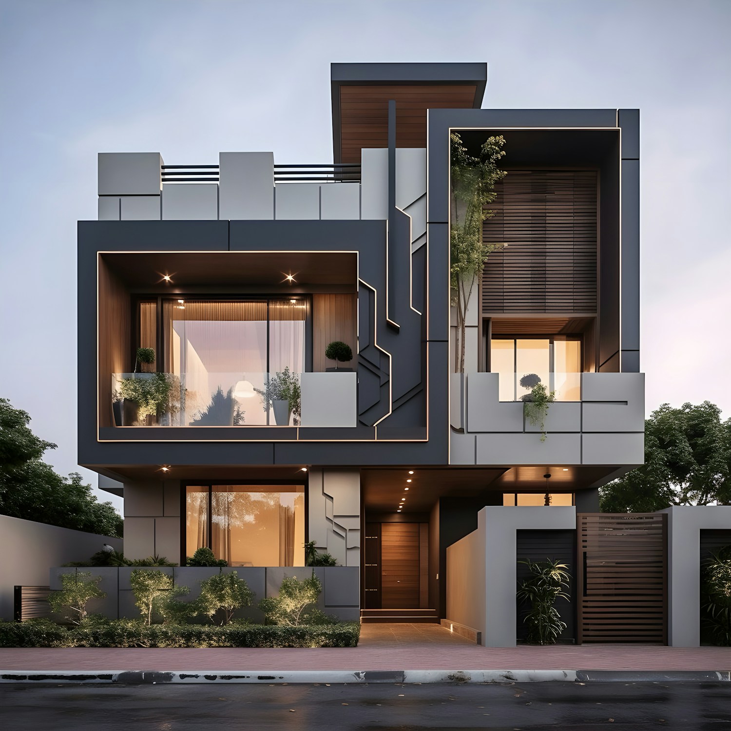 Modern apartment building