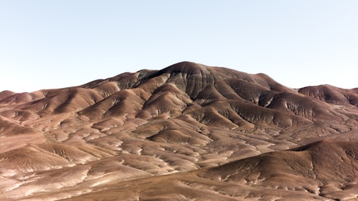A view of a mountain range in the desert