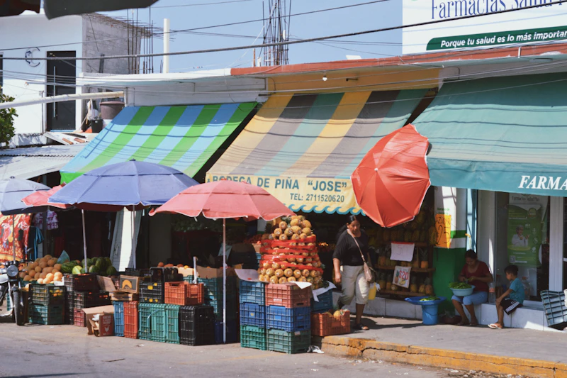Mexico — street produce market