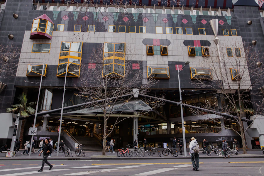 City street and offices in Melbourne