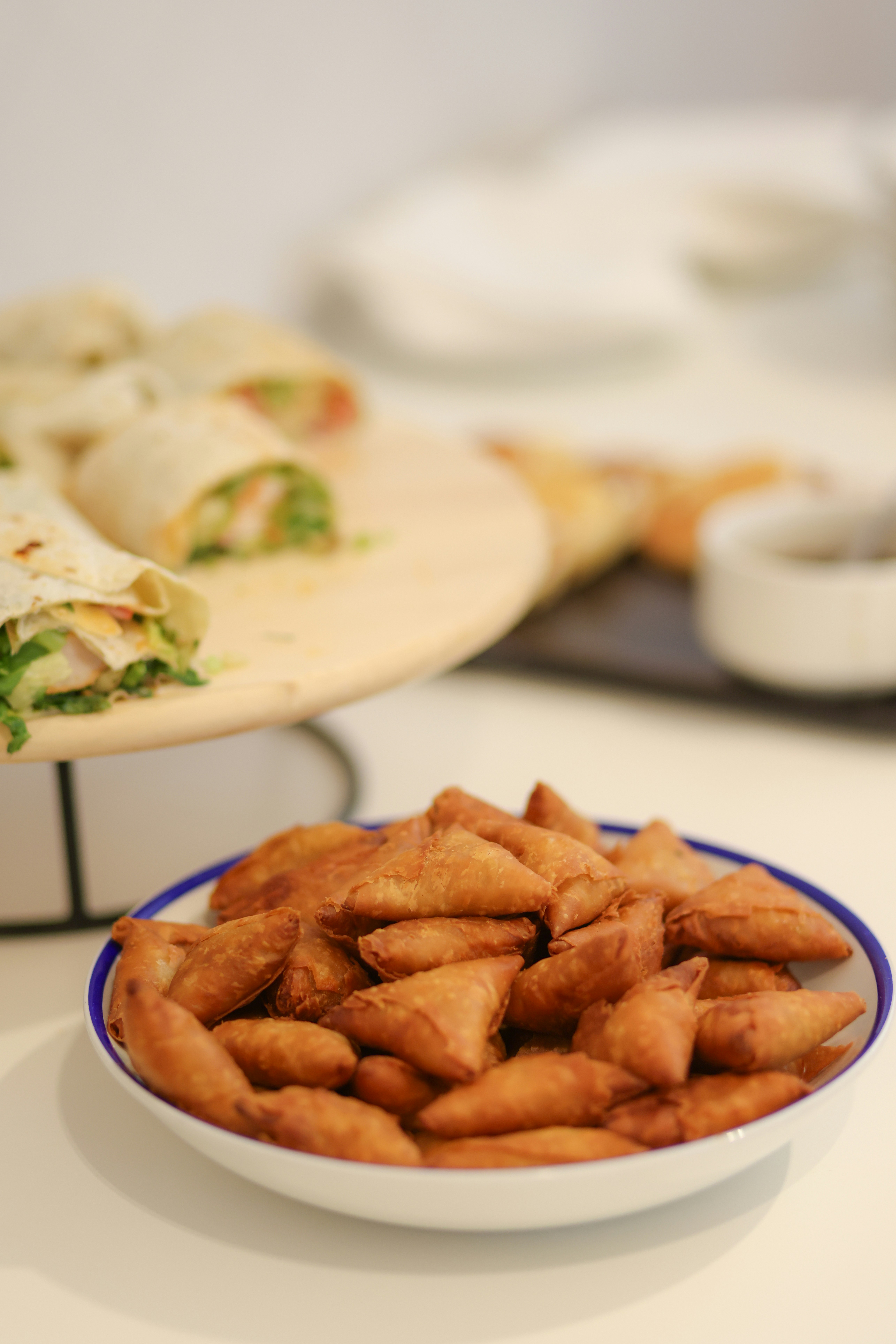 A plate of food on a table