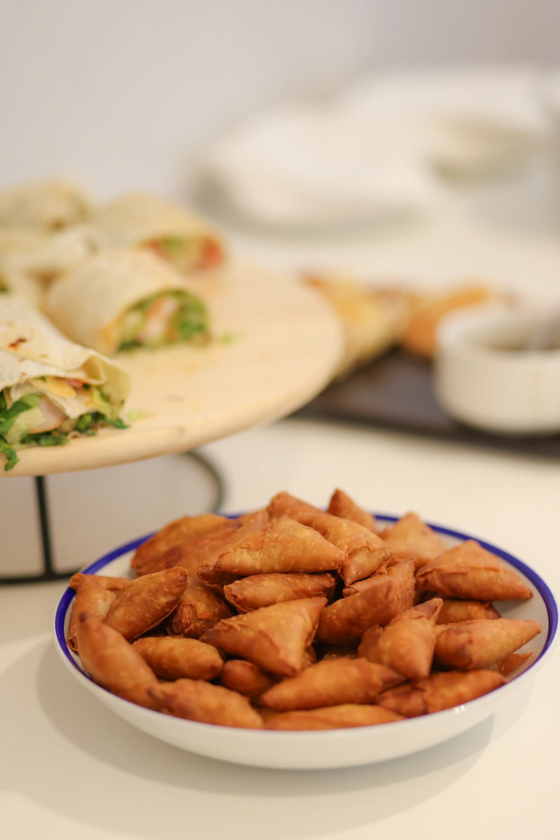 A plate of food on a table