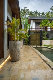 A very nice looking house with a big pool