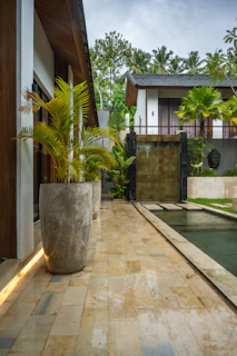 A very nice looking house with a big pool