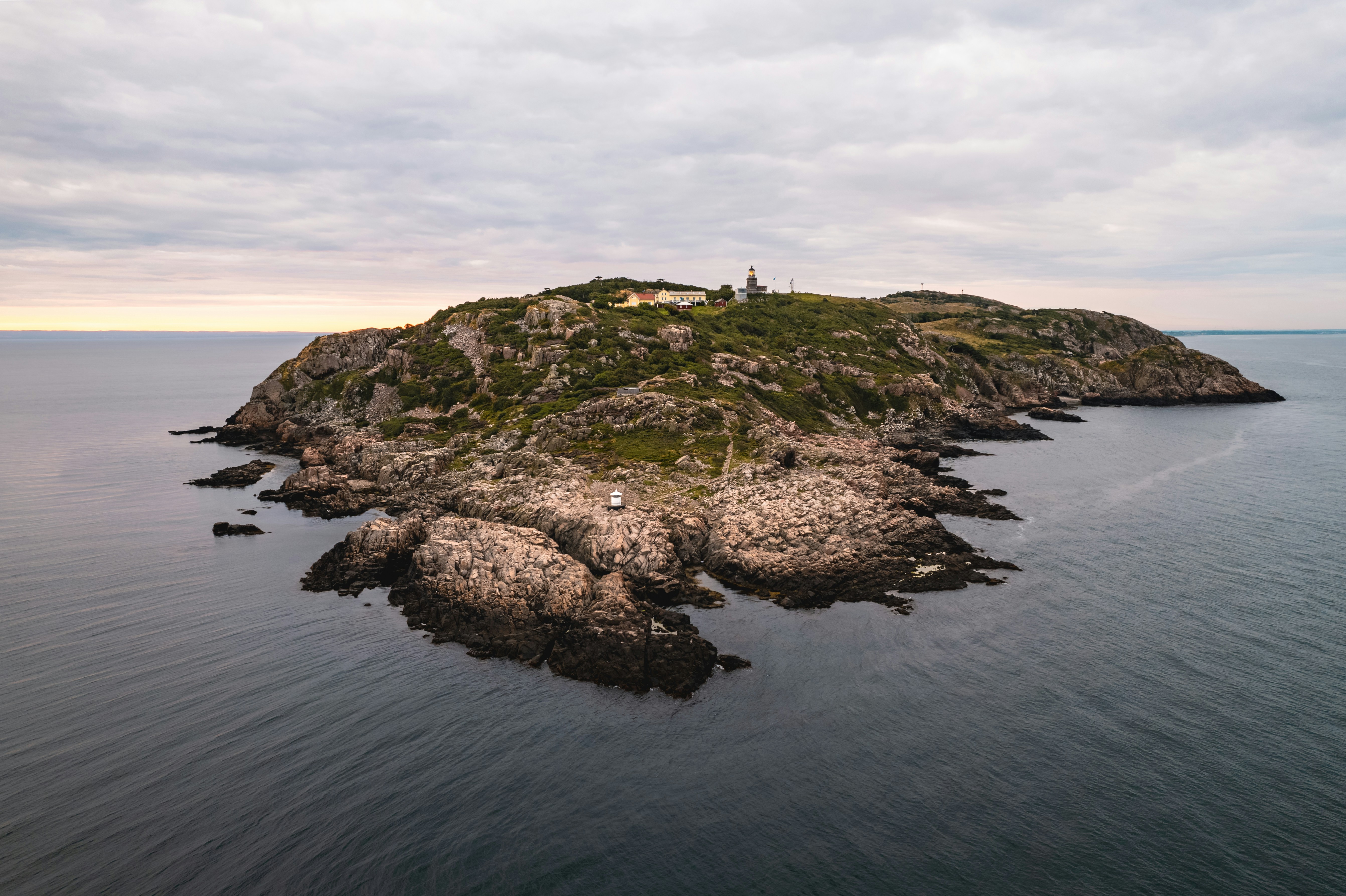 A small island in the middle of the ocean