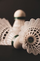 A close up of a white object on a table
