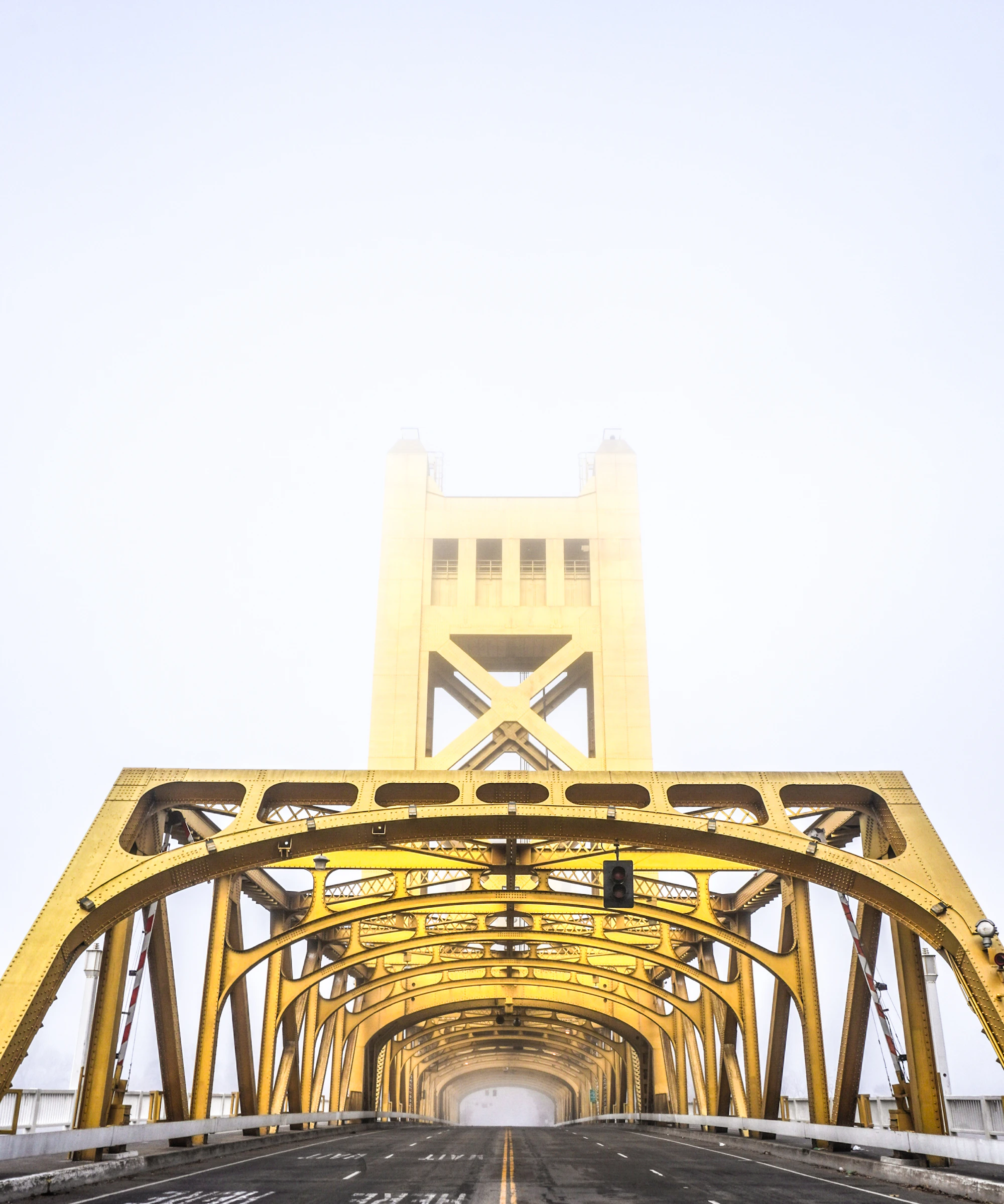 Sacramento's golden Tower Bridge