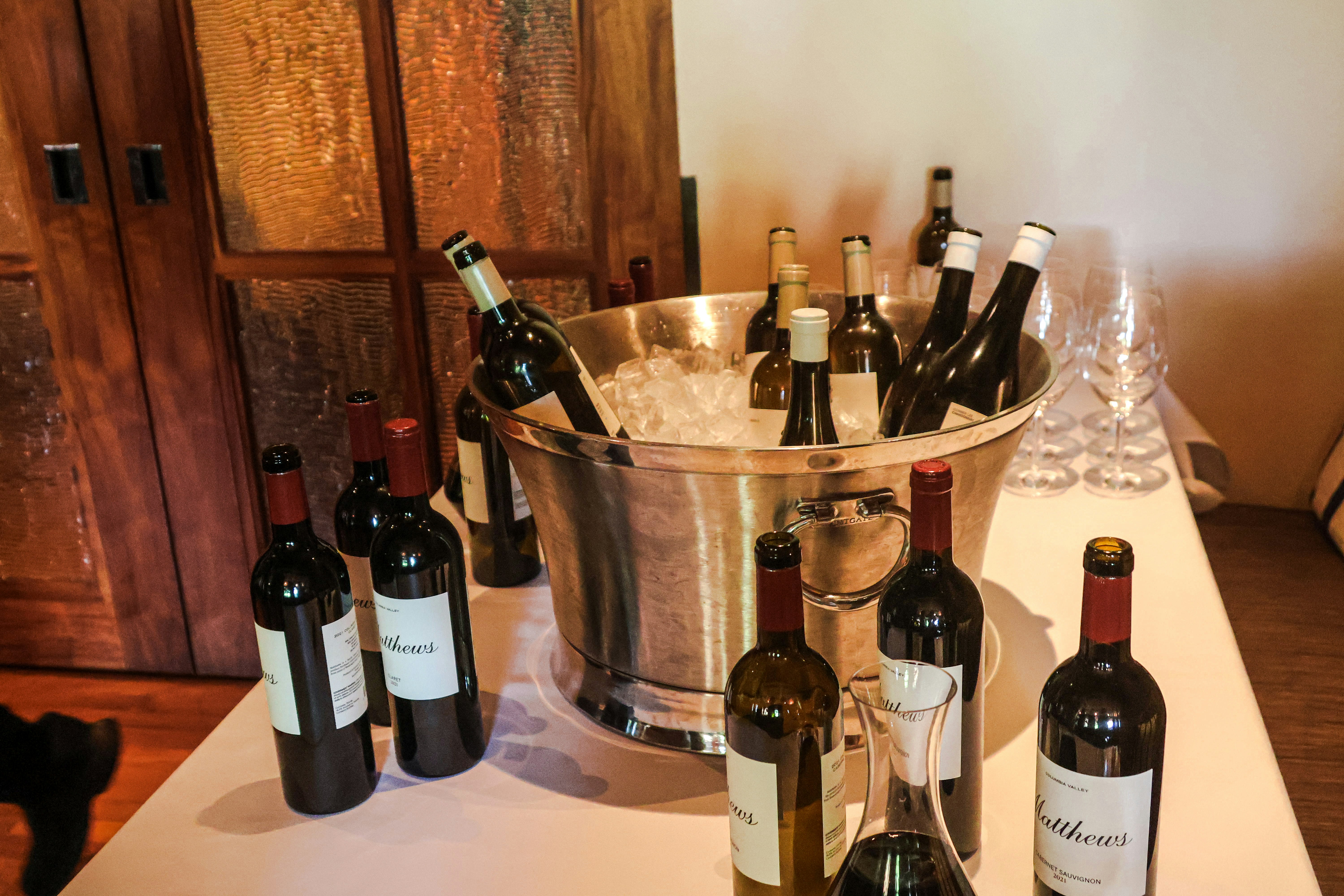 wine ready to be poured