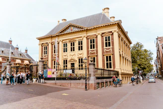 Outside the Mauritshuis in The Hague