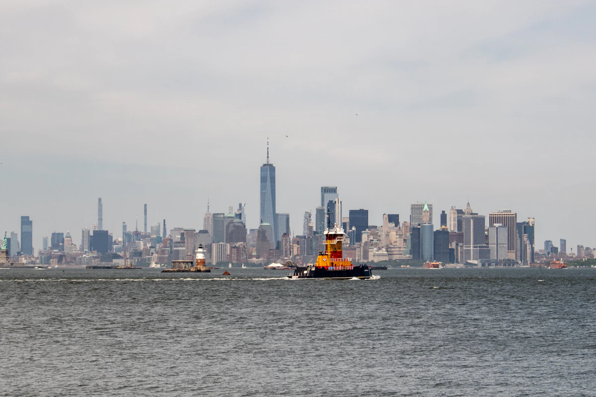 Cruise ship in New York harbor