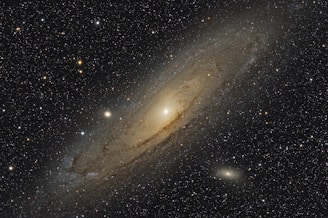 A very large galaxy in the middle of the night sky