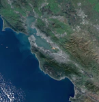 Aerial view of the san francisco bay area
