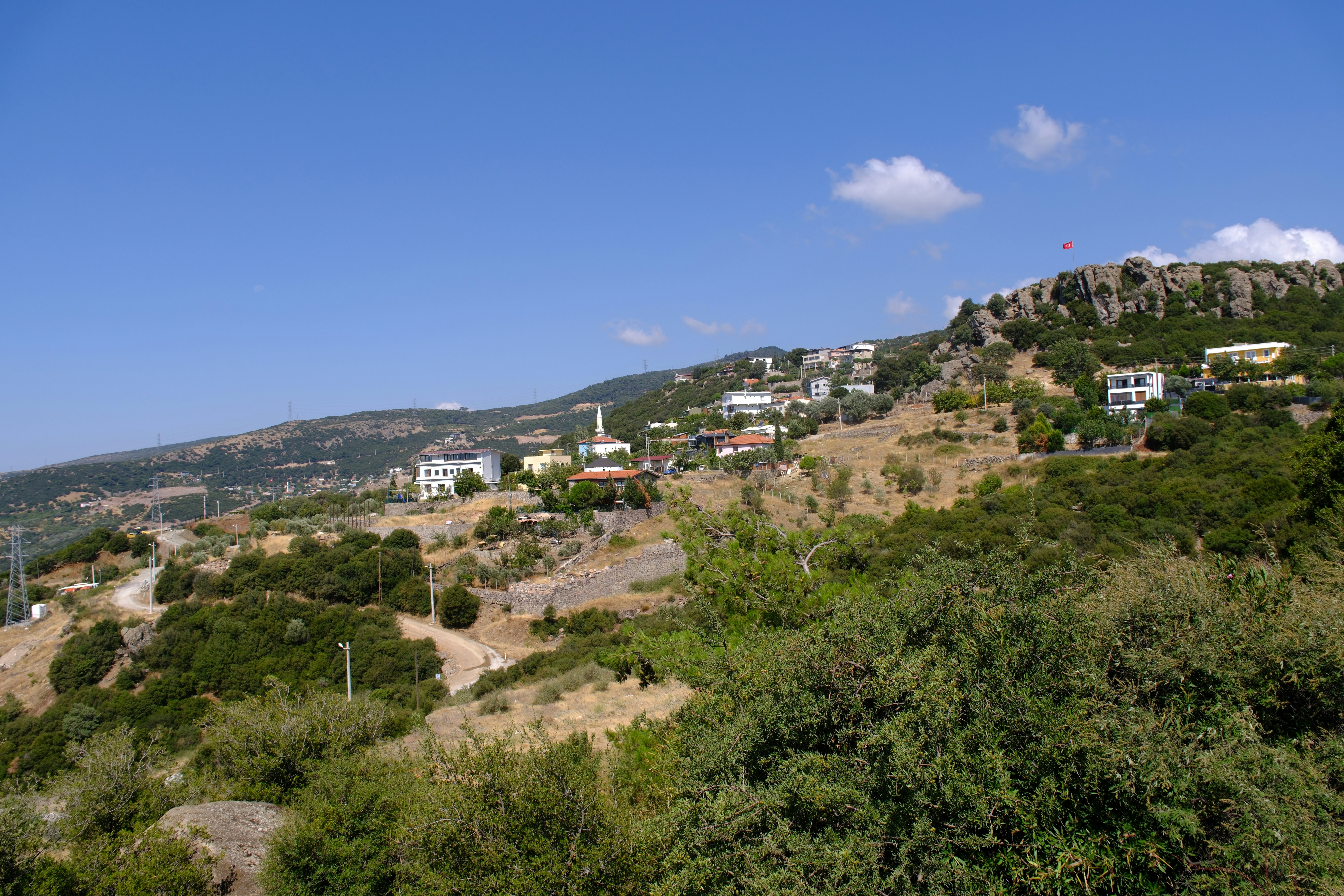 A view of a city from a hill