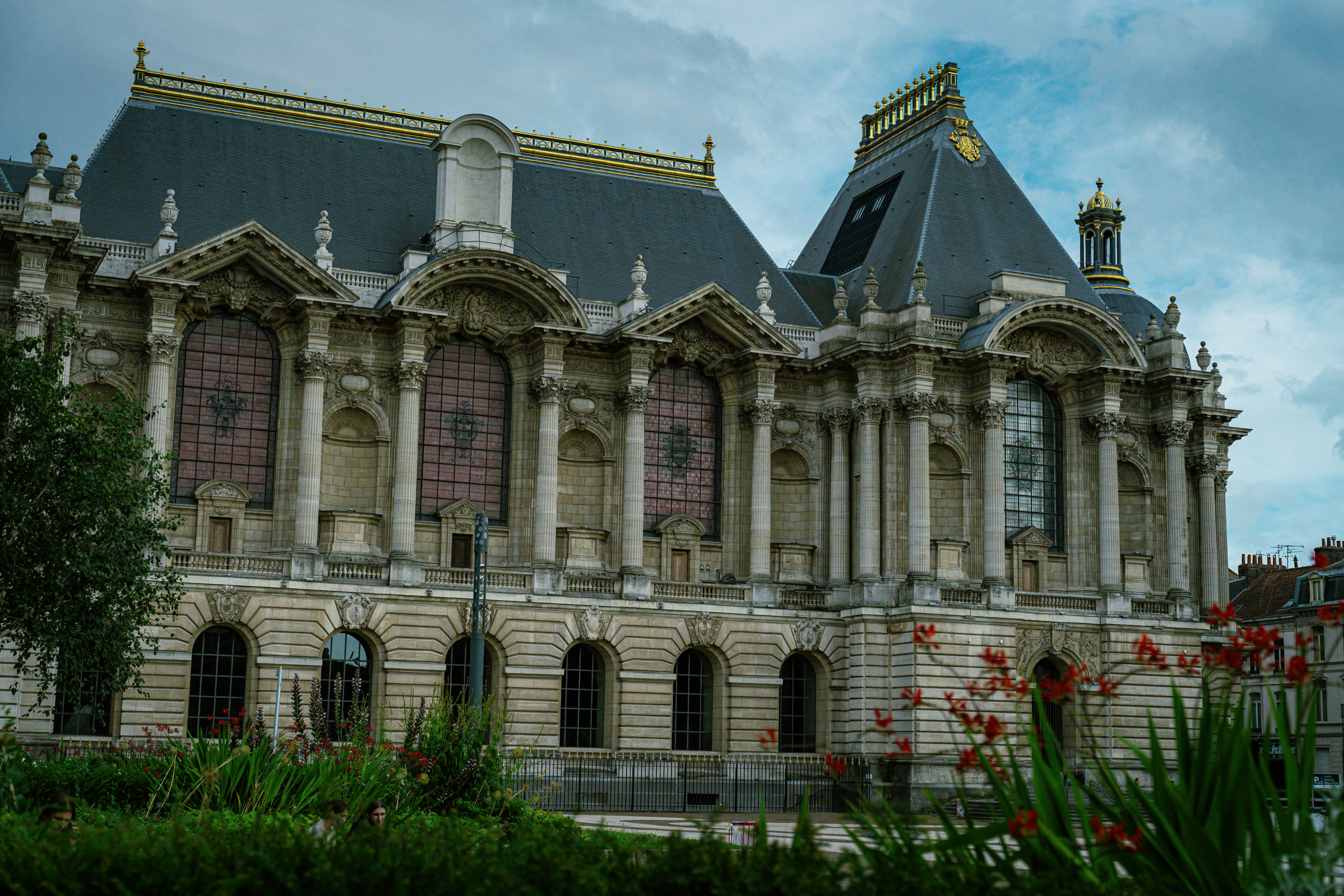 A large building with a clock tower on top of it