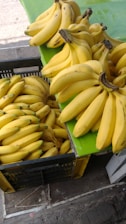A bunch of bananas are sitting on a table