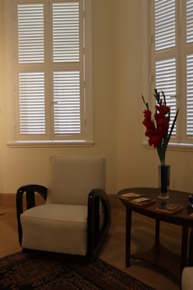 A living room filled with furniture and a lamp