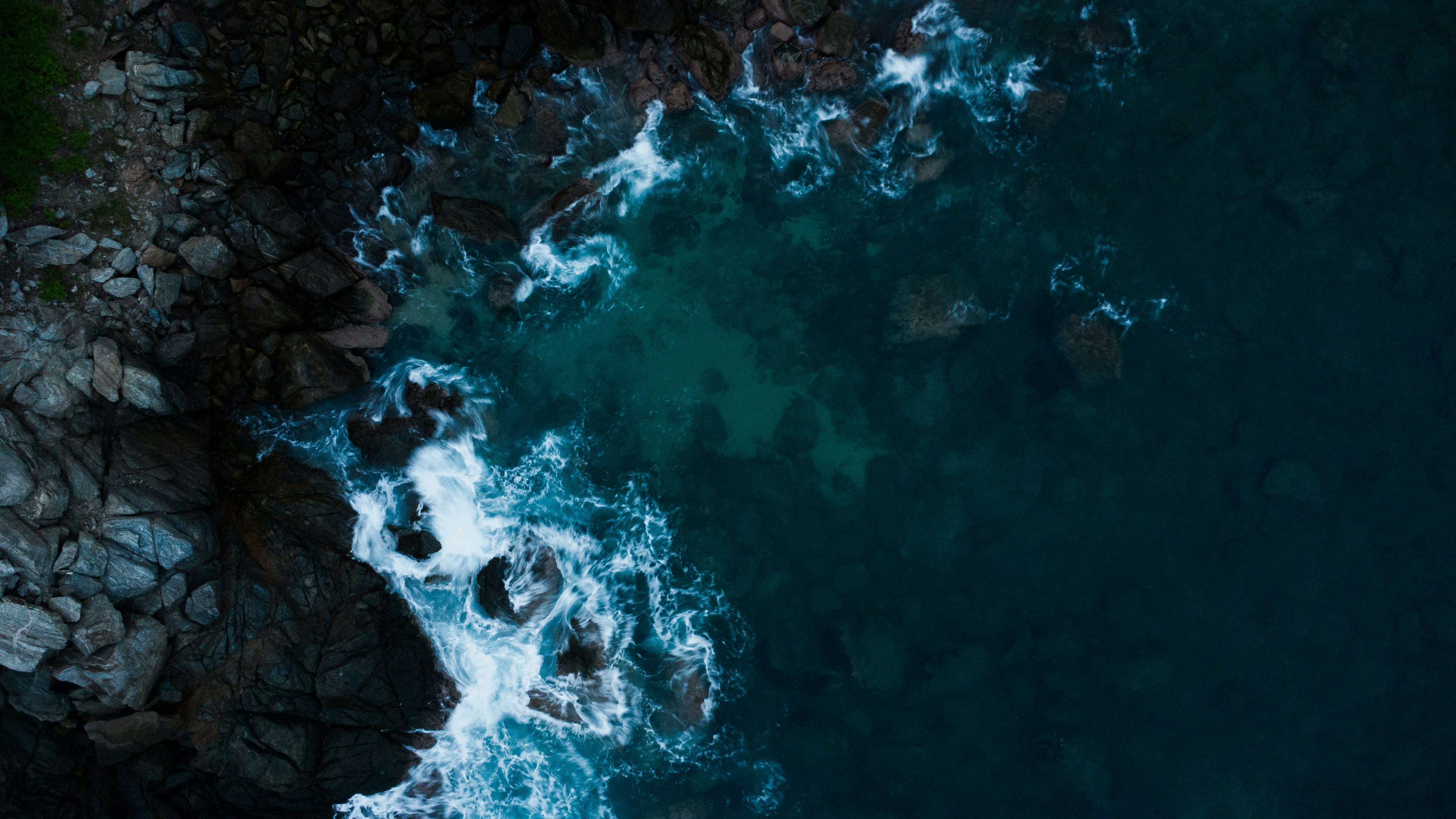 A bird's eye view of a body of water