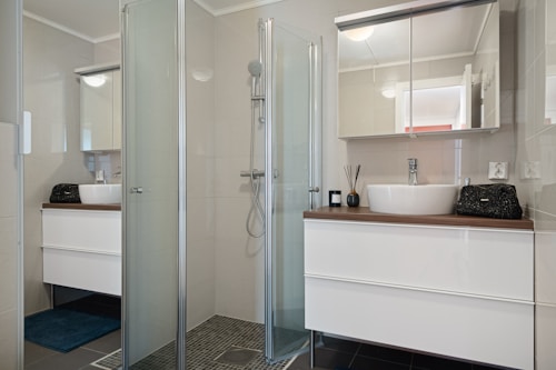 Glass-Partition Bathroom