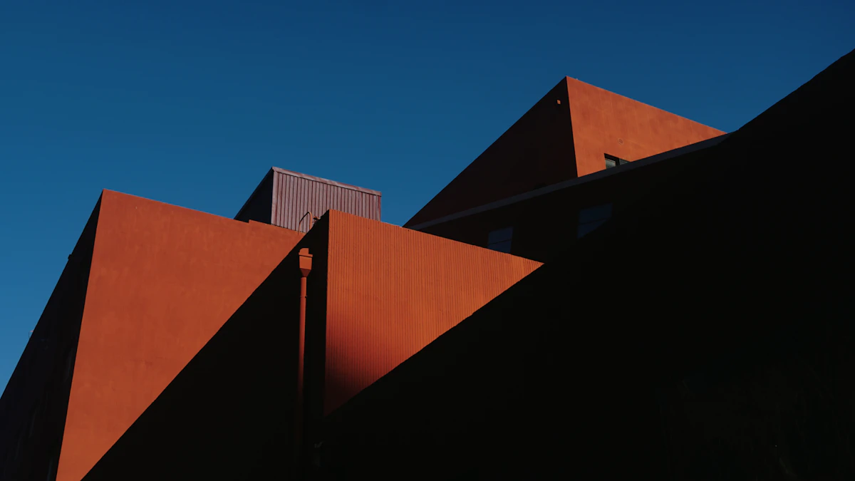 Warm terracotta shadows