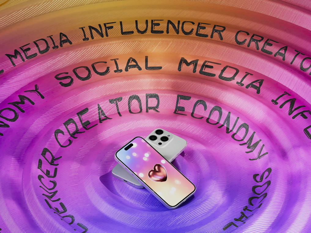 A cell phone sitting on top of a purple circle