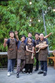 A group of people standing next to each other