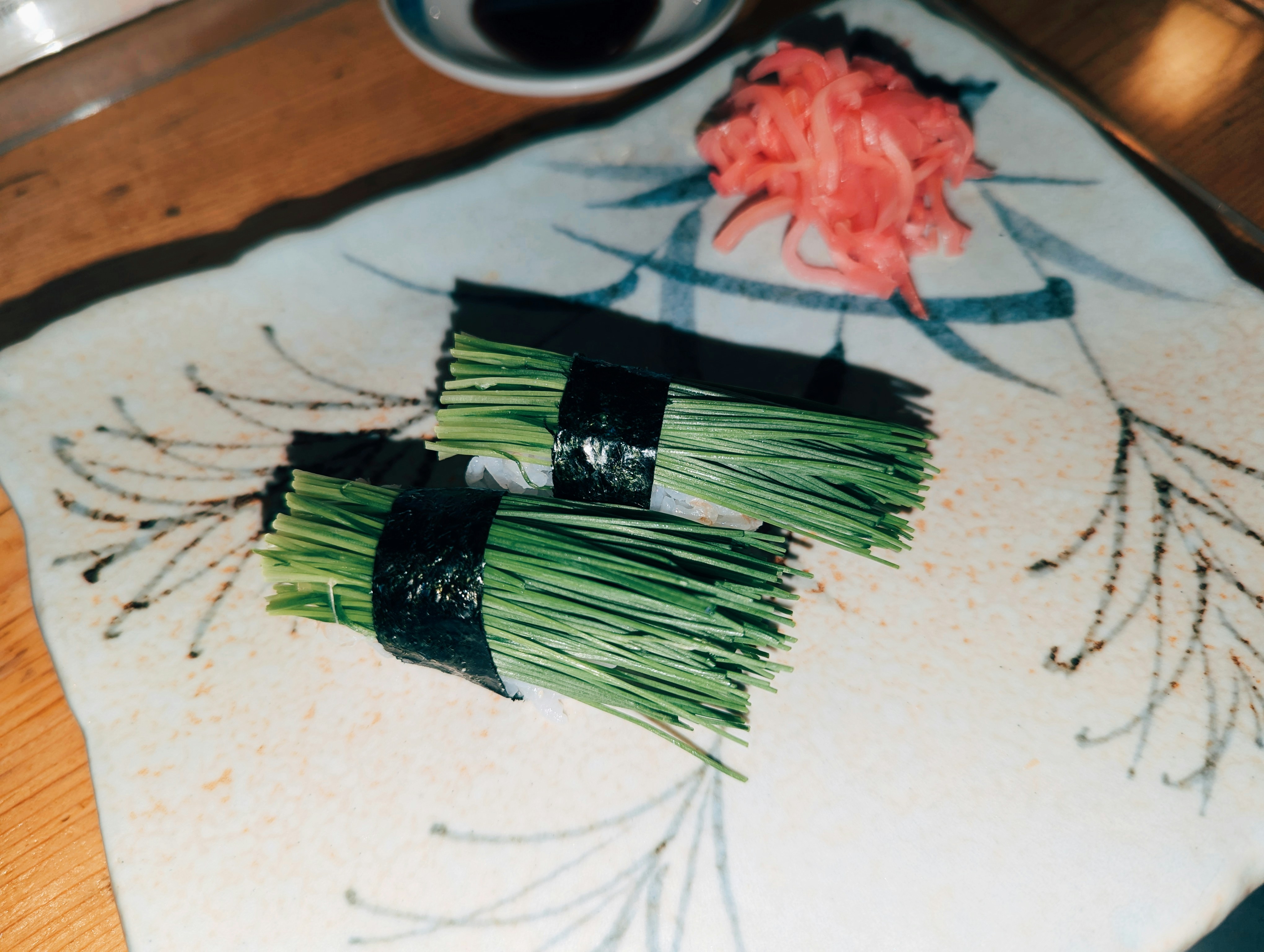 A close up of a plate of food on a table