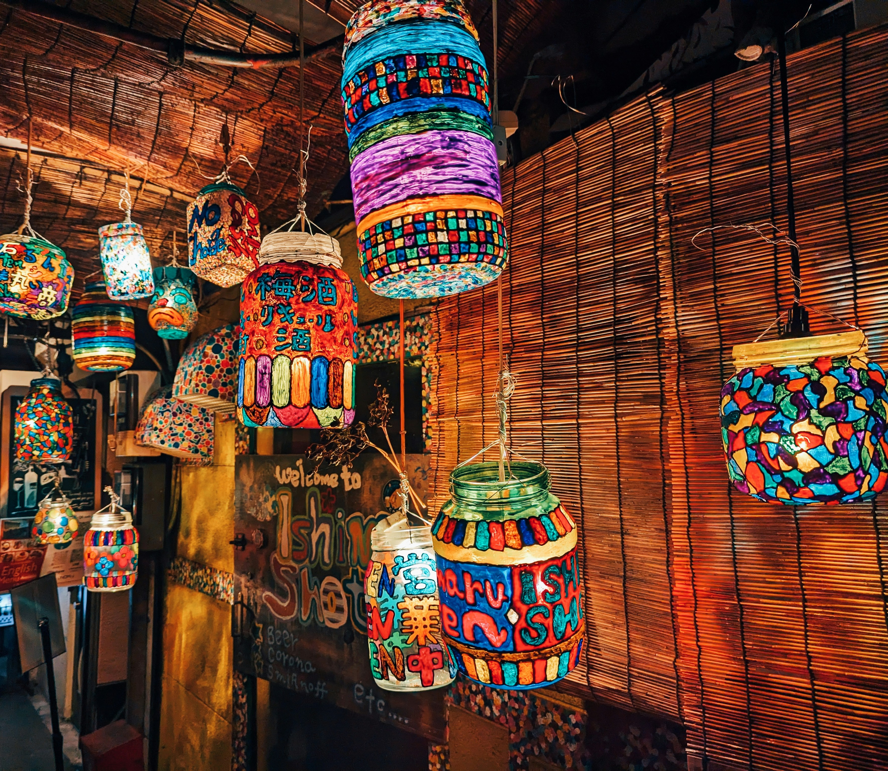A room filled with lots of colorful lights