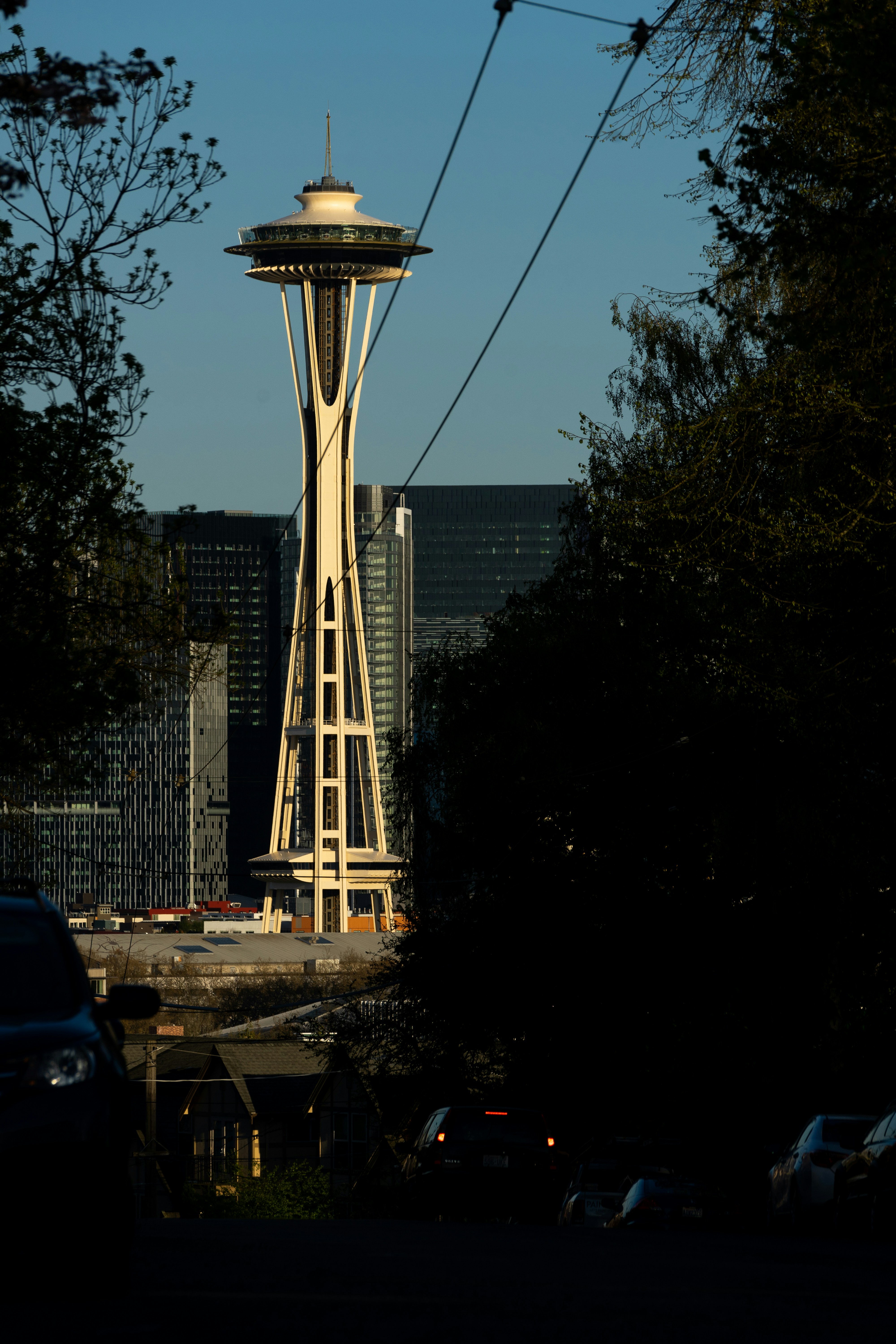 A view of the space needle in seattle