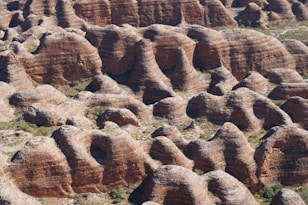A large group of rock formations in the desert