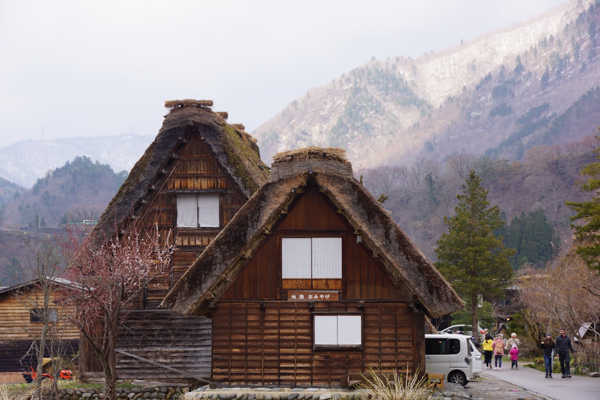 Hida Folk Village traditional farmhouses Takayama Japan