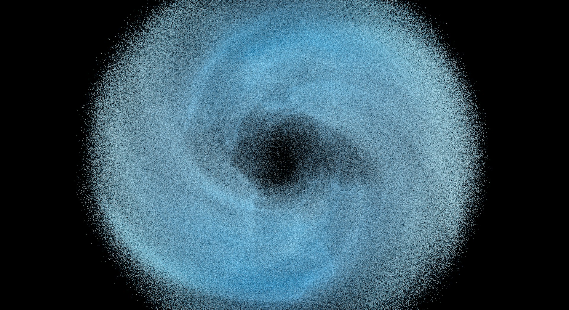 A blurry image of a circular object on a black background