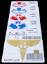 A card with a medical symbol on it