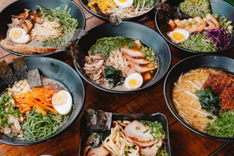 A table topped with lots of different types of food