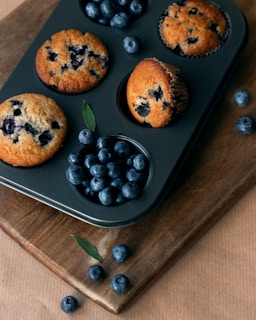 Blueberry Sour Cream or Yogurt Cupcakes