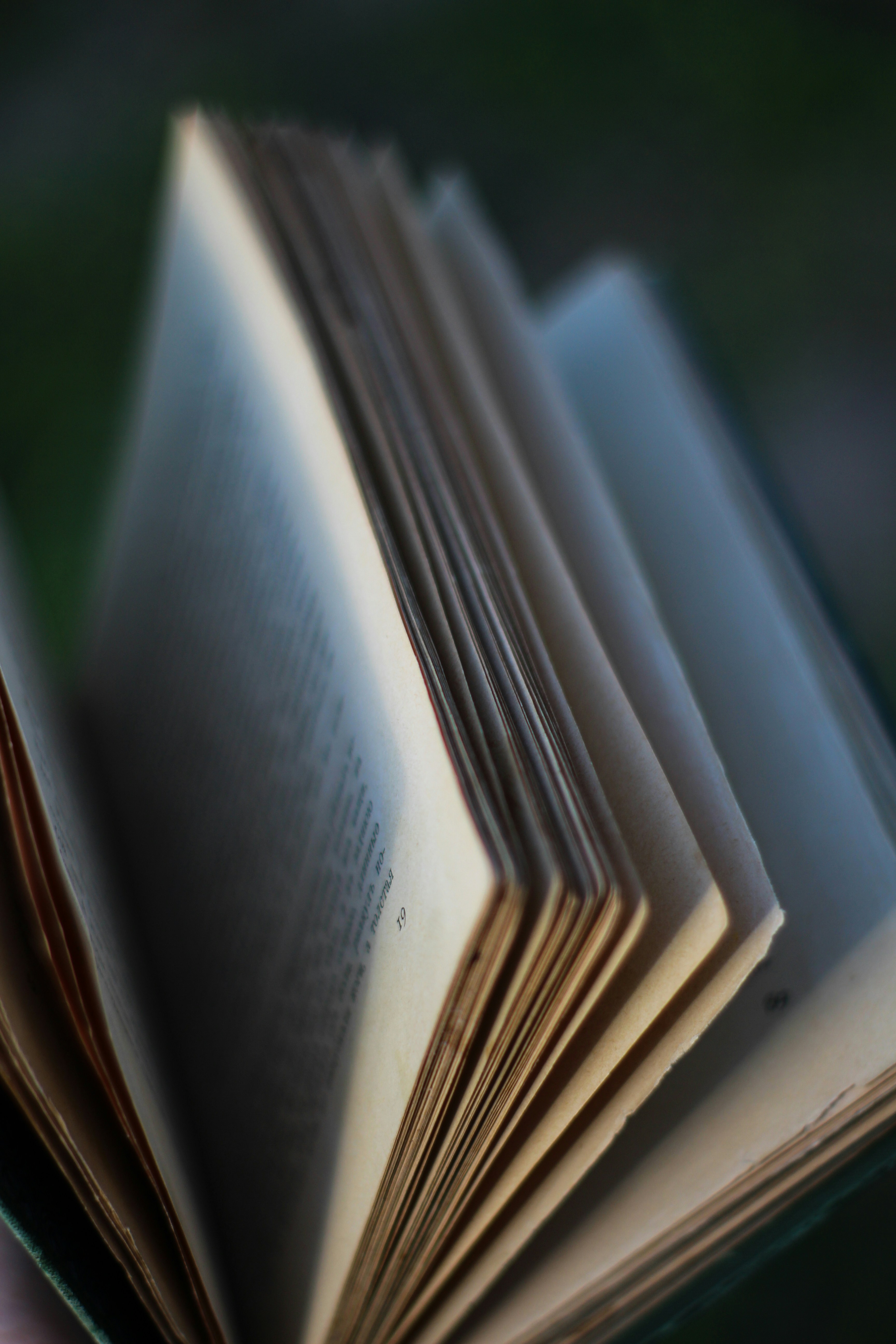 An open book sitting on top of a table