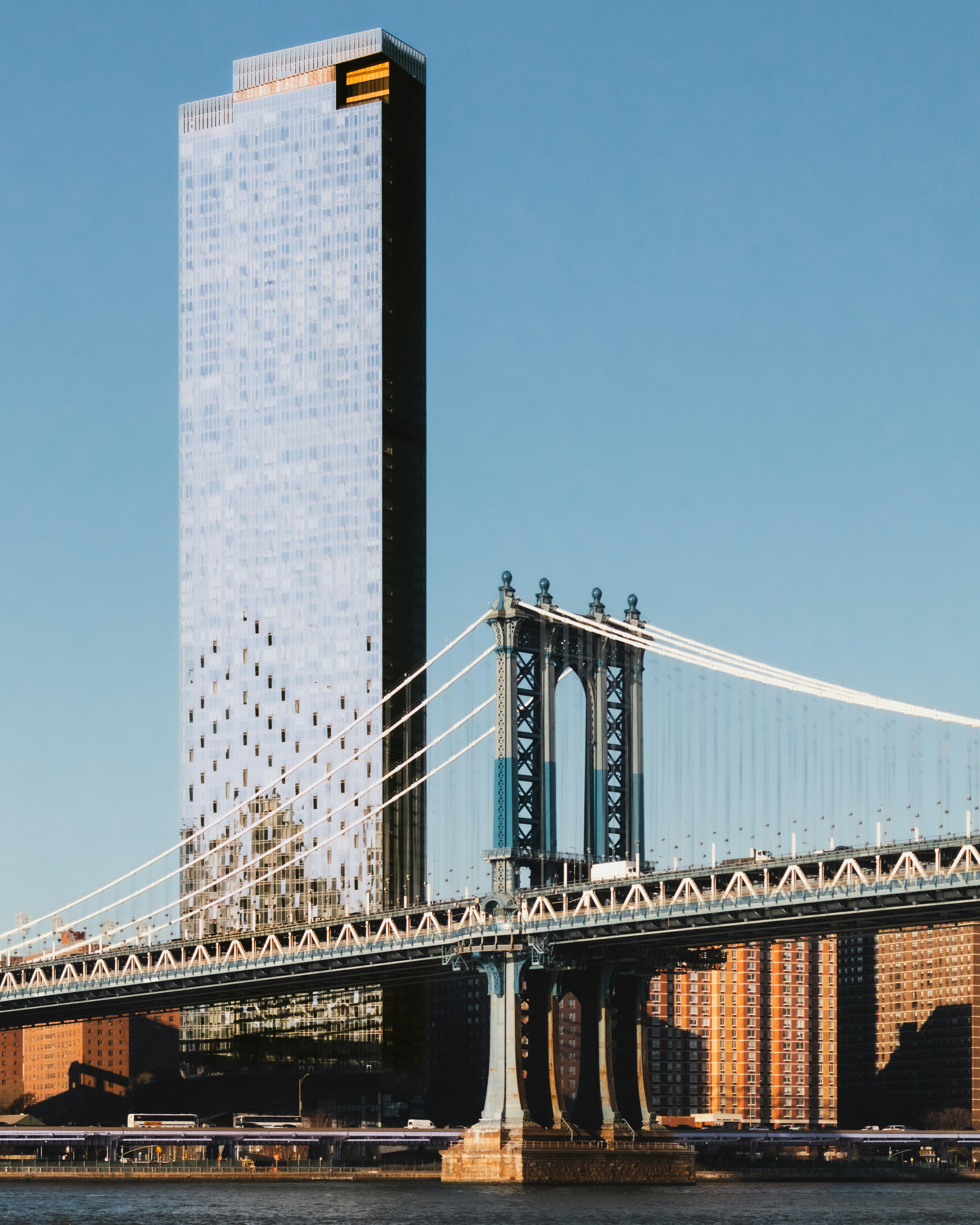 A large bridge crossing over a body of water
