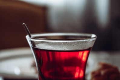 A cup of tea sitting on top of a table